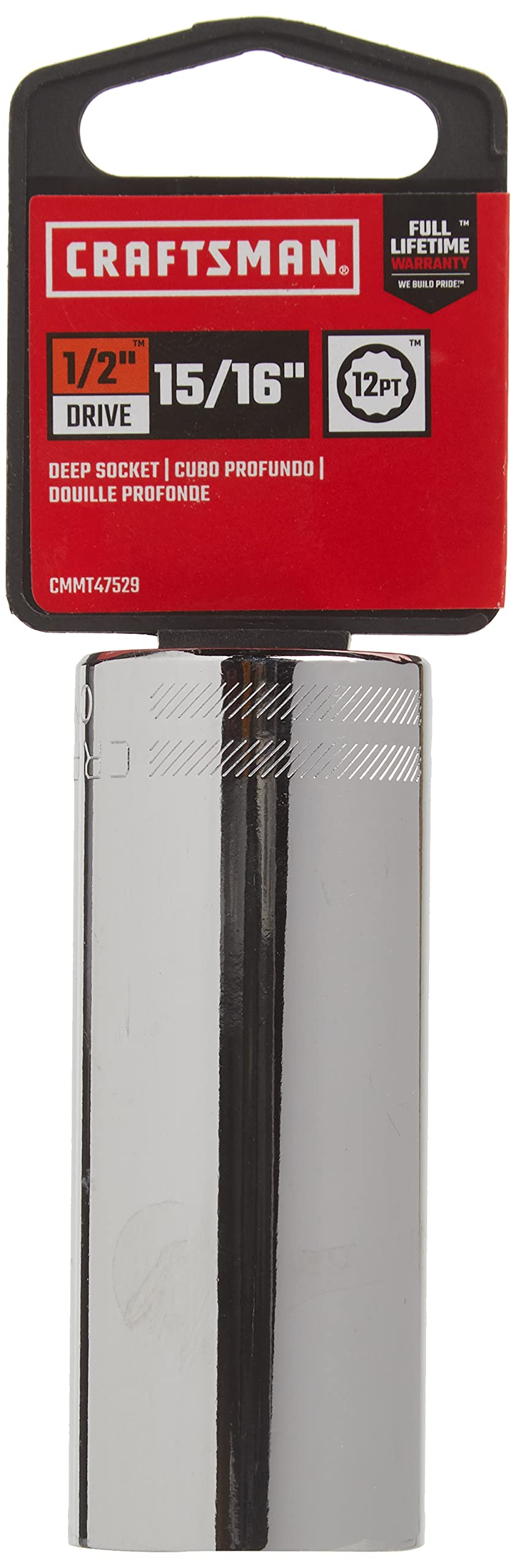 mmm様 CRAFTSMAN Deep Socket, SAE, 1/2-Inch Drive, 15/16-Inch, 12